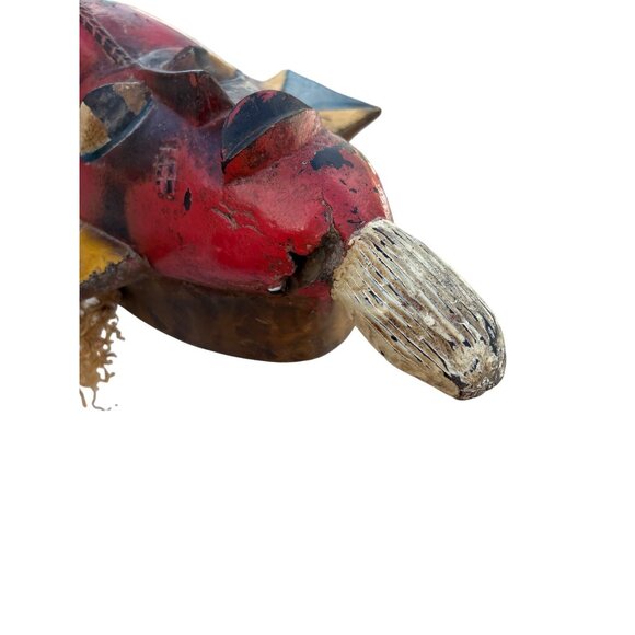 African Tribal Guru Mask worn to Increase Fertility 1980 Tribe Wall Art - Picture 8 of 16